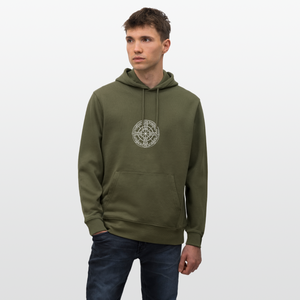 Runenkreis Unisex Hoodie – Mystische Power trifft gemütlichen Style - Khaki Grün