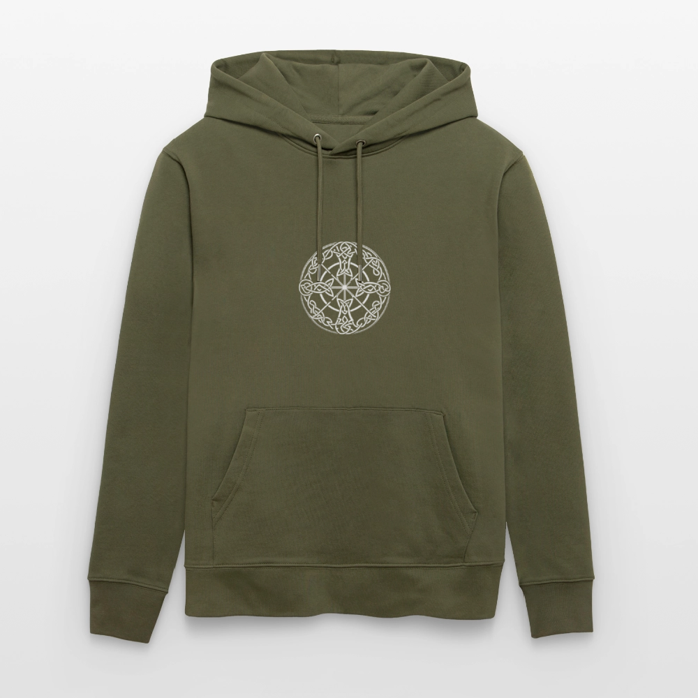 Runenkreis Unisex Hoodie – Mystische Power trifft gemütlichen Style - Khaki Grün