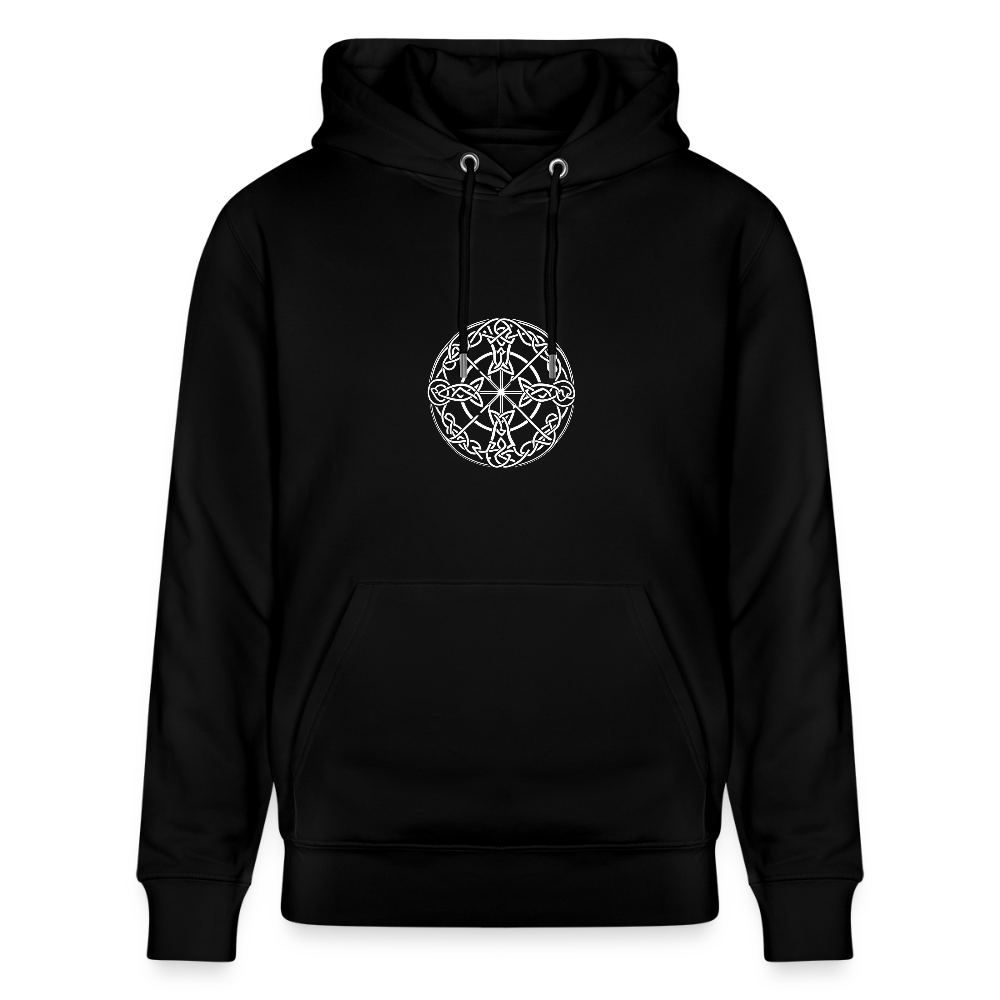 Runenkreis Unisex Hoodie – Mystische Power trifft gemütlichen Style - Schwarz