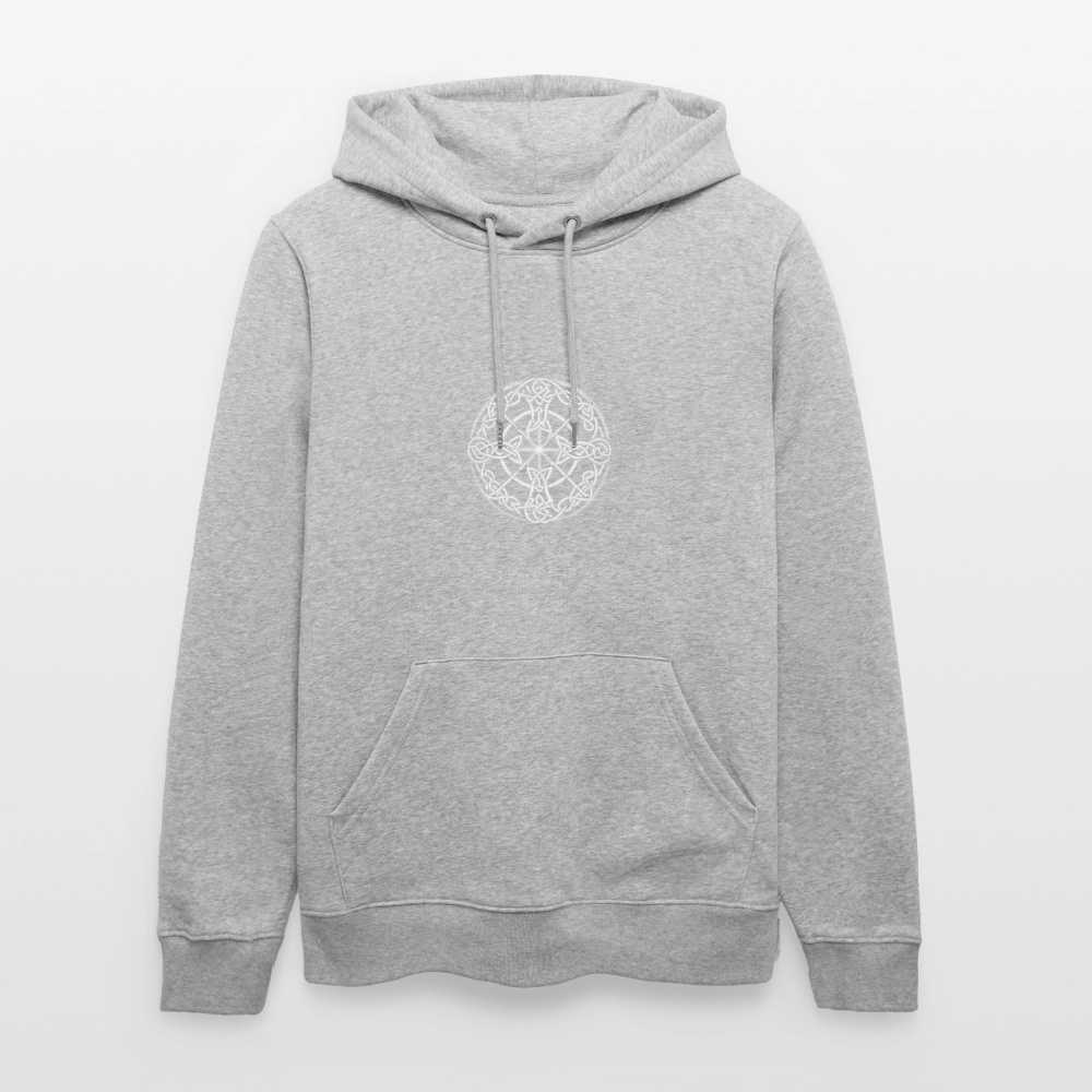 Runenkreis Unisex Hoodie – Mystische Power trifft gemütlichen Style - Grau meliert