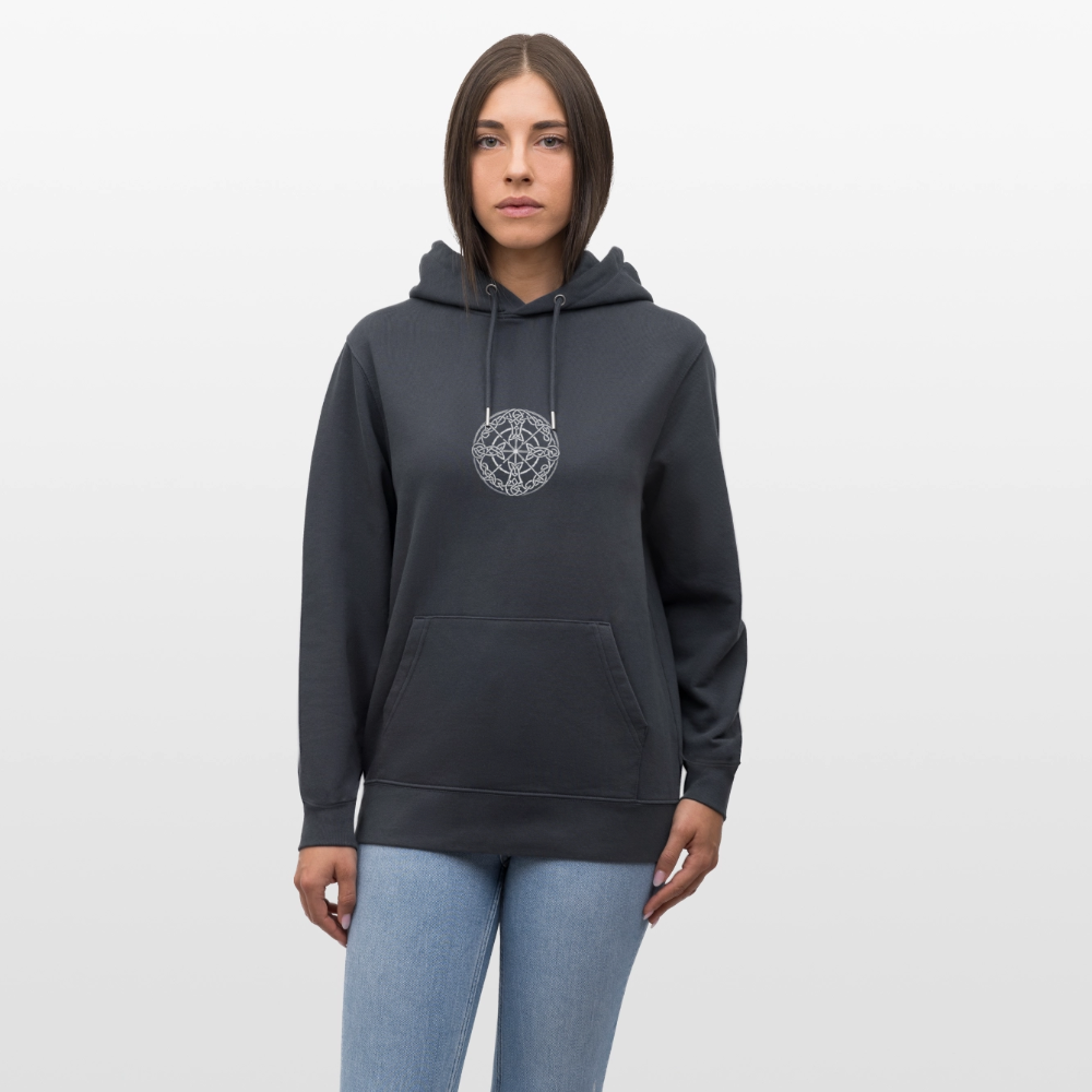 Runenkreis Unisex Hoodie – Mystische Power trifft gemütlichen Style - Indigoblau