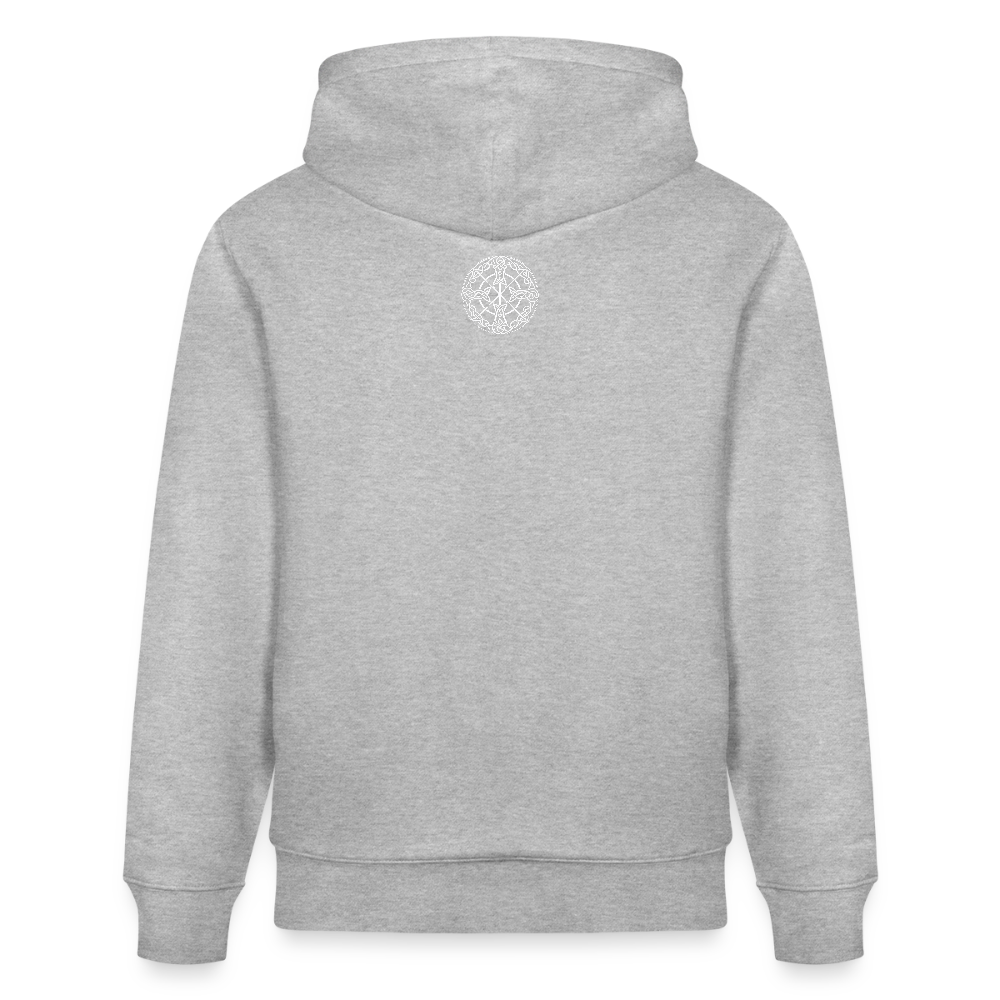 Runenkreis Unisex Hoodie – Mystische Power trifft gemütlichen Style - Grau meliert