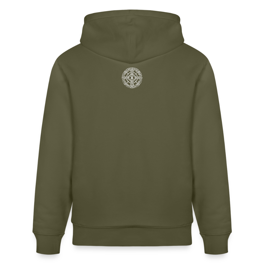 Runenkreis Unisex Hoodie – Mystische Power trifft gemütlichen Style - Khaki Grün