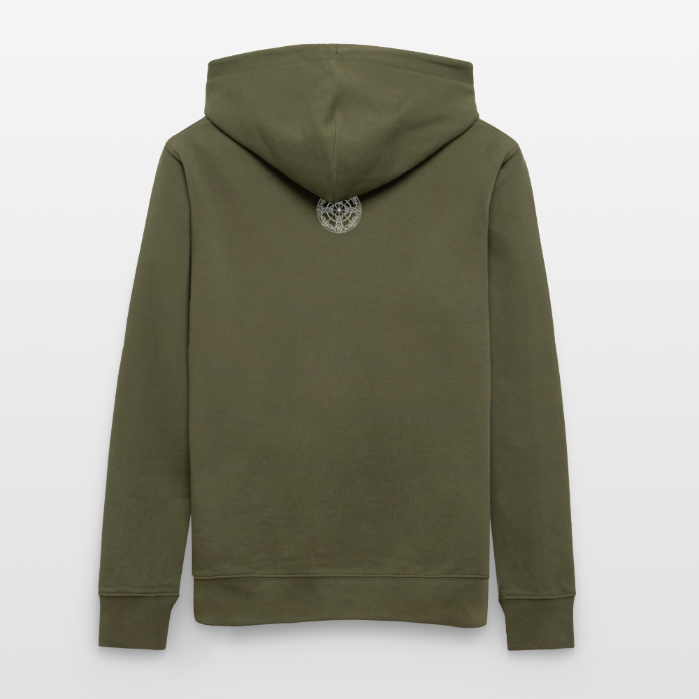 Runenkreis Unisex Hoodie – Mystische Power trifft gemütlichen Style - Khaki Grün