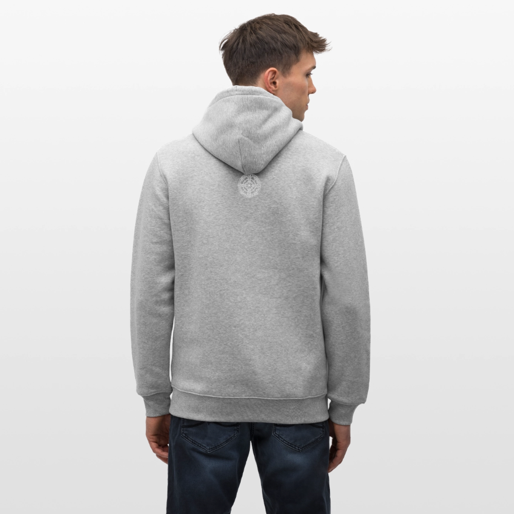 Runenkreis Unisex Hoodie – Mystische Power trifft gemütlichen Style - Grau meliert