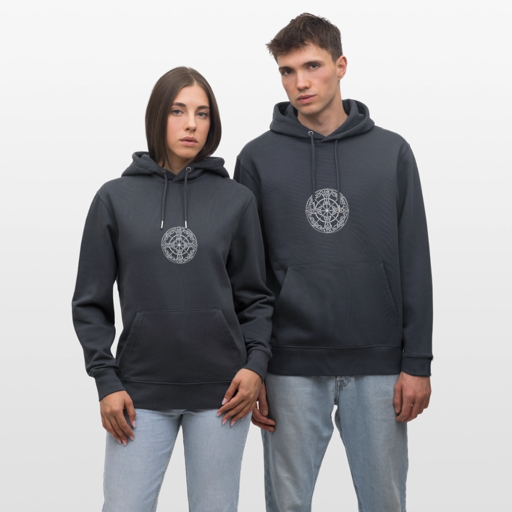 Runenkreis Unisex Hoodie – Mystische Power trifft gemütlichen Style - Indigoblau