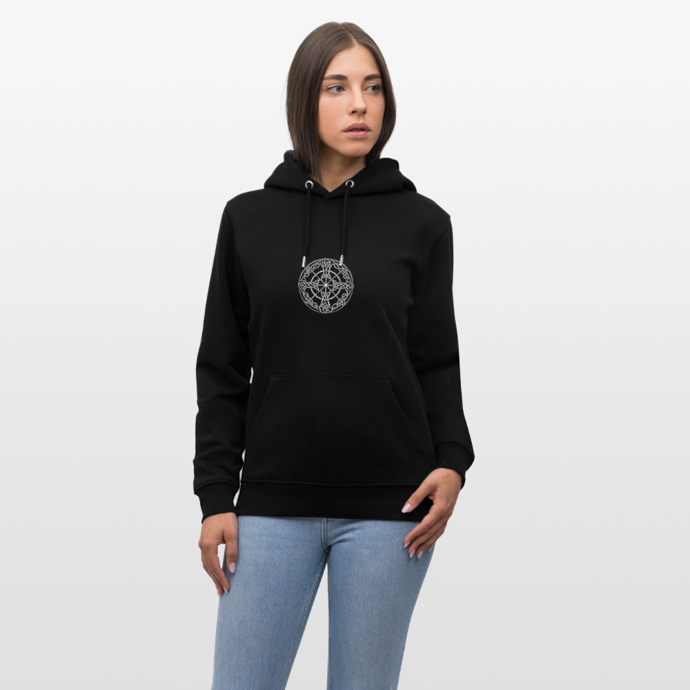 Runenkreis Unisex Hoodie – Mystische Power trifft gemütlichen Style - Schwarz