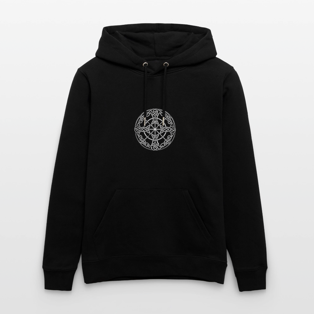 Runenkreis Unisex Hoodie – Mystische Power trifft gemütlichen Style - Schwarz