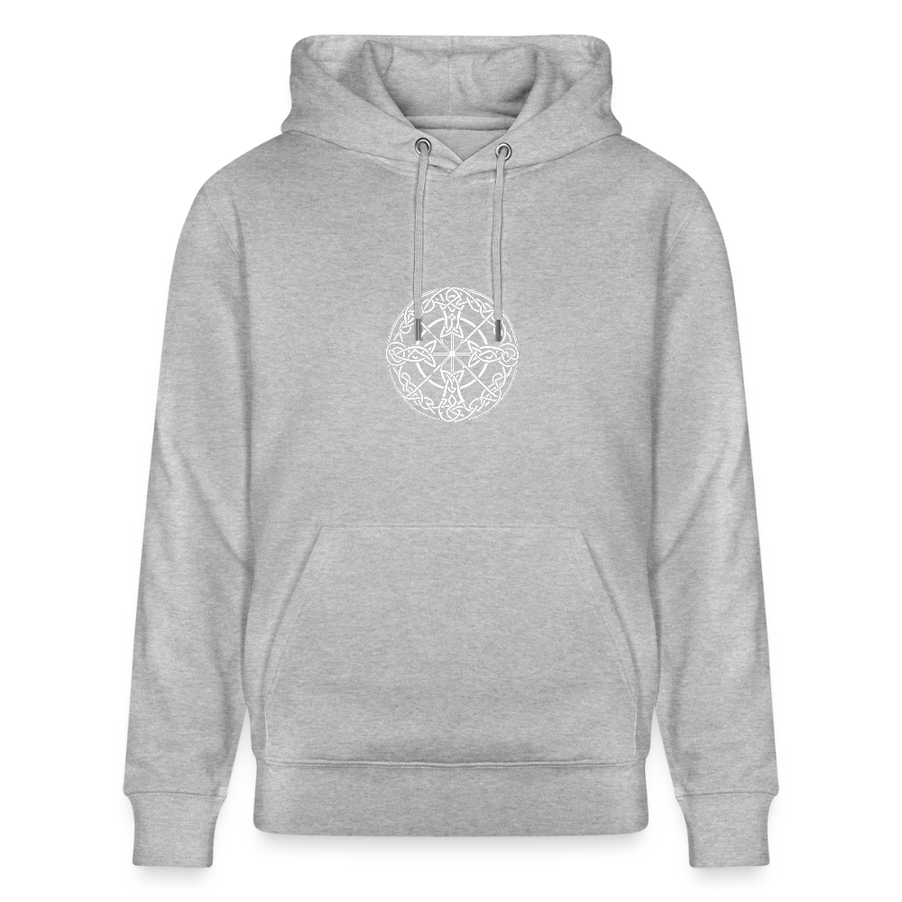 Runenkreis Unisex Hoodie – Mystische Power trifft gemütlichen Style - Grau meliert