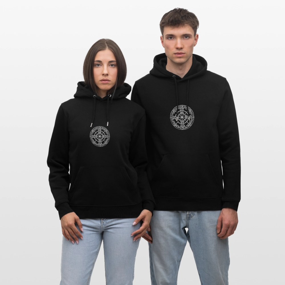 Runenkreis Unisex Hoodie – Mystische Power trifft gemütlichen Style - Schwarz