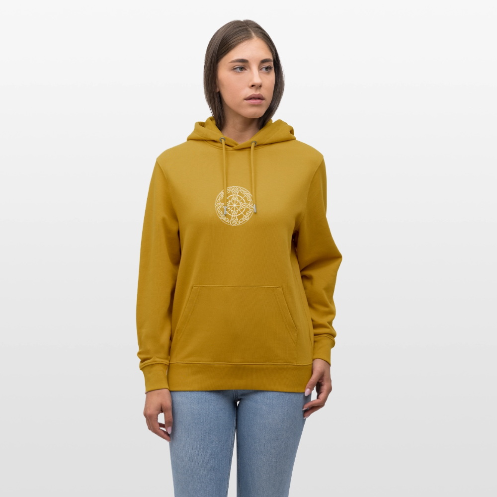 Runenkreis Unisex Hoodie – Mystische Power trifft gemütlichen Style - Ocker