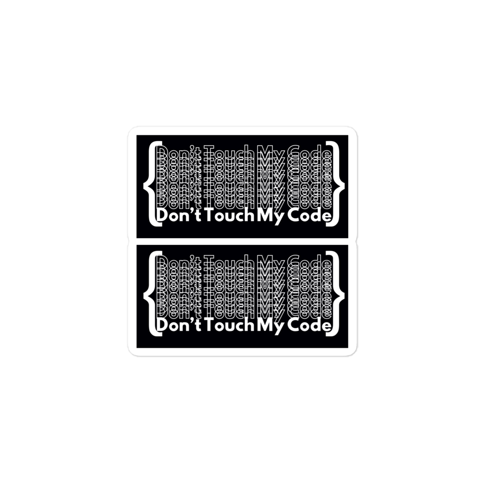 Don't Toch My Code Sticker-Set