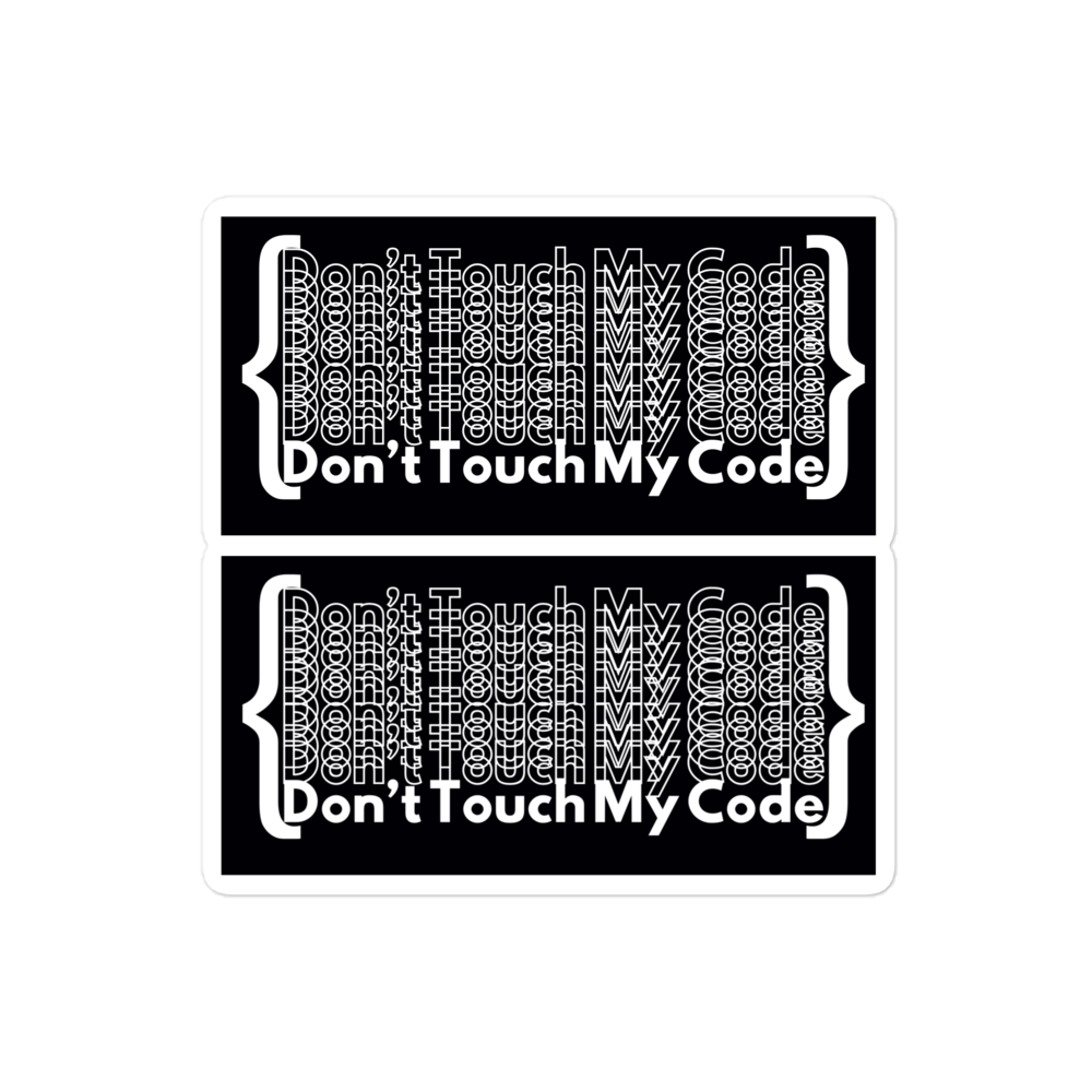 Don't Toch My Code Sticker-Set