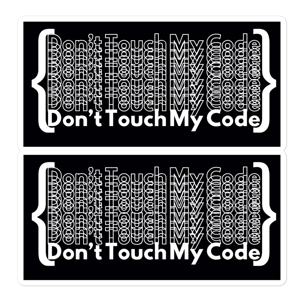 Don't Toch My Code Sticker-Set